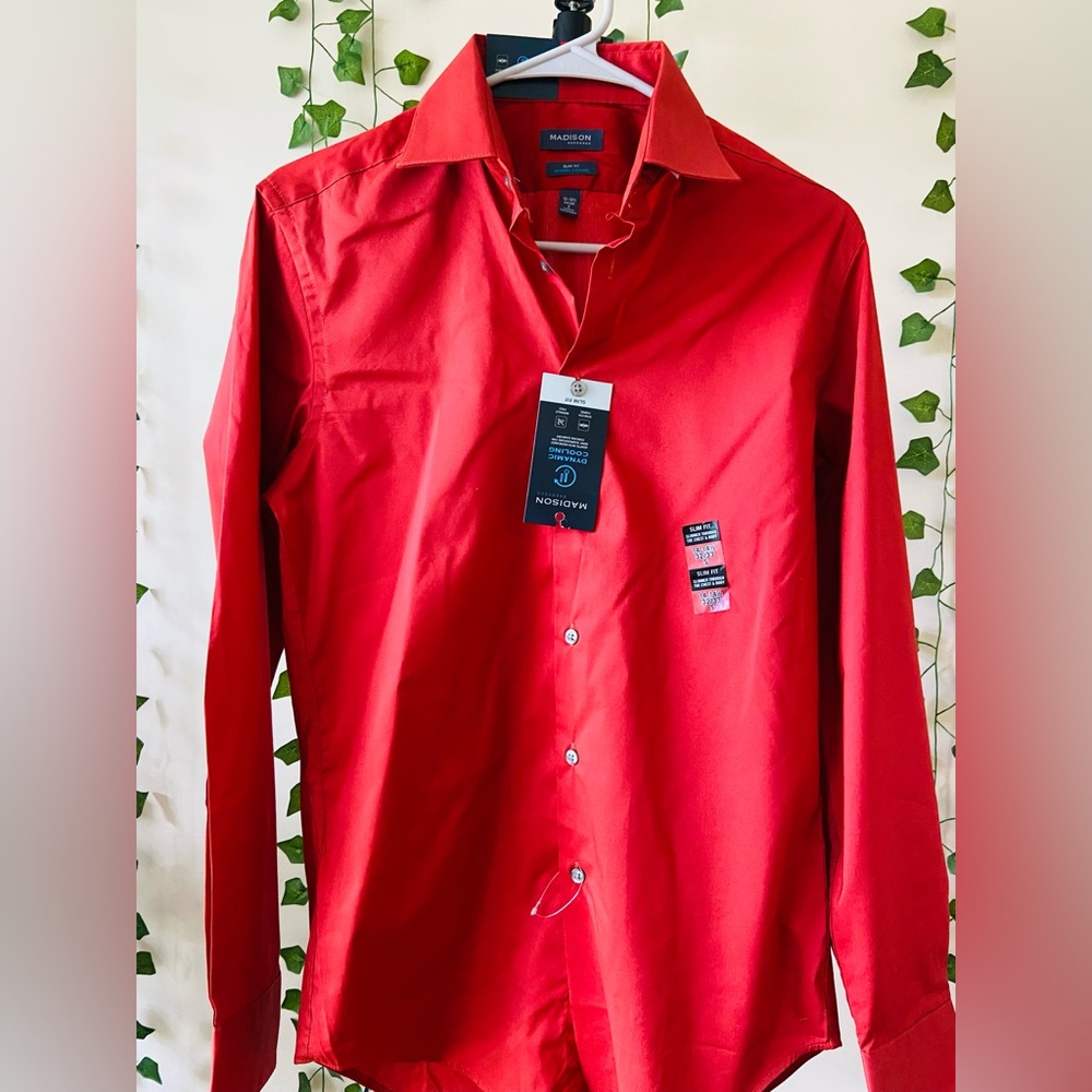 MADISON dress shirt in burnt orange
